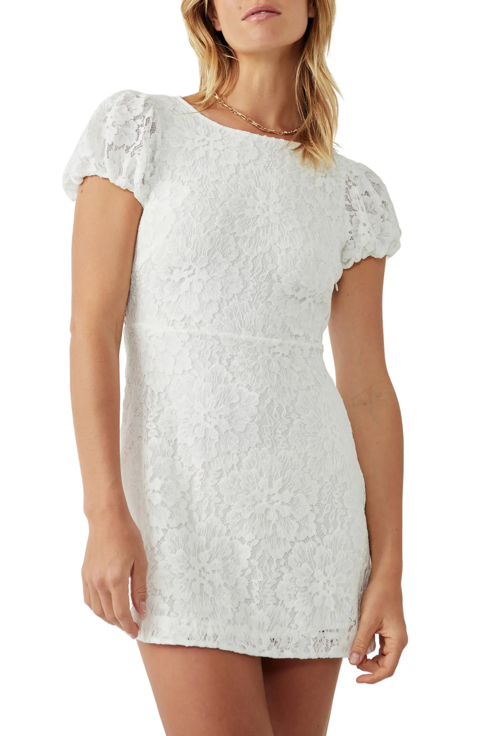 Hailee Puff Sleeve Lace Dress | Nordstrom