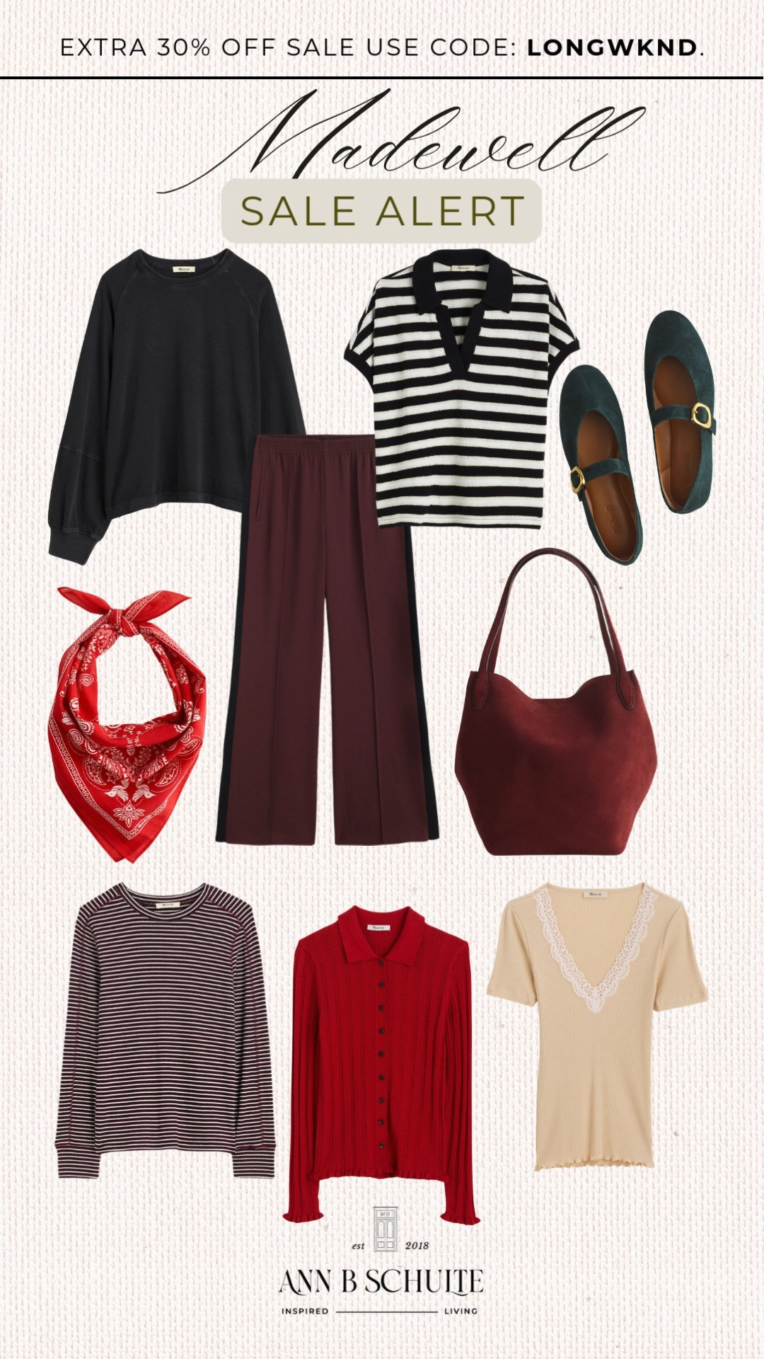 Madewell just whispered “treat yourself” with an extra 30% off sale using code LONGWKND. Cute basics, better prices, zero guilt. 🤎🧡✨ #Madewell #MadewellSale #SaleAlert #LTKSale #LTKFinds #LTKFashion #WardrobeRefresh #StyleInspo #EverydayStyle #WeekendDeals 

 #LTKootd #LTKSaleAlert