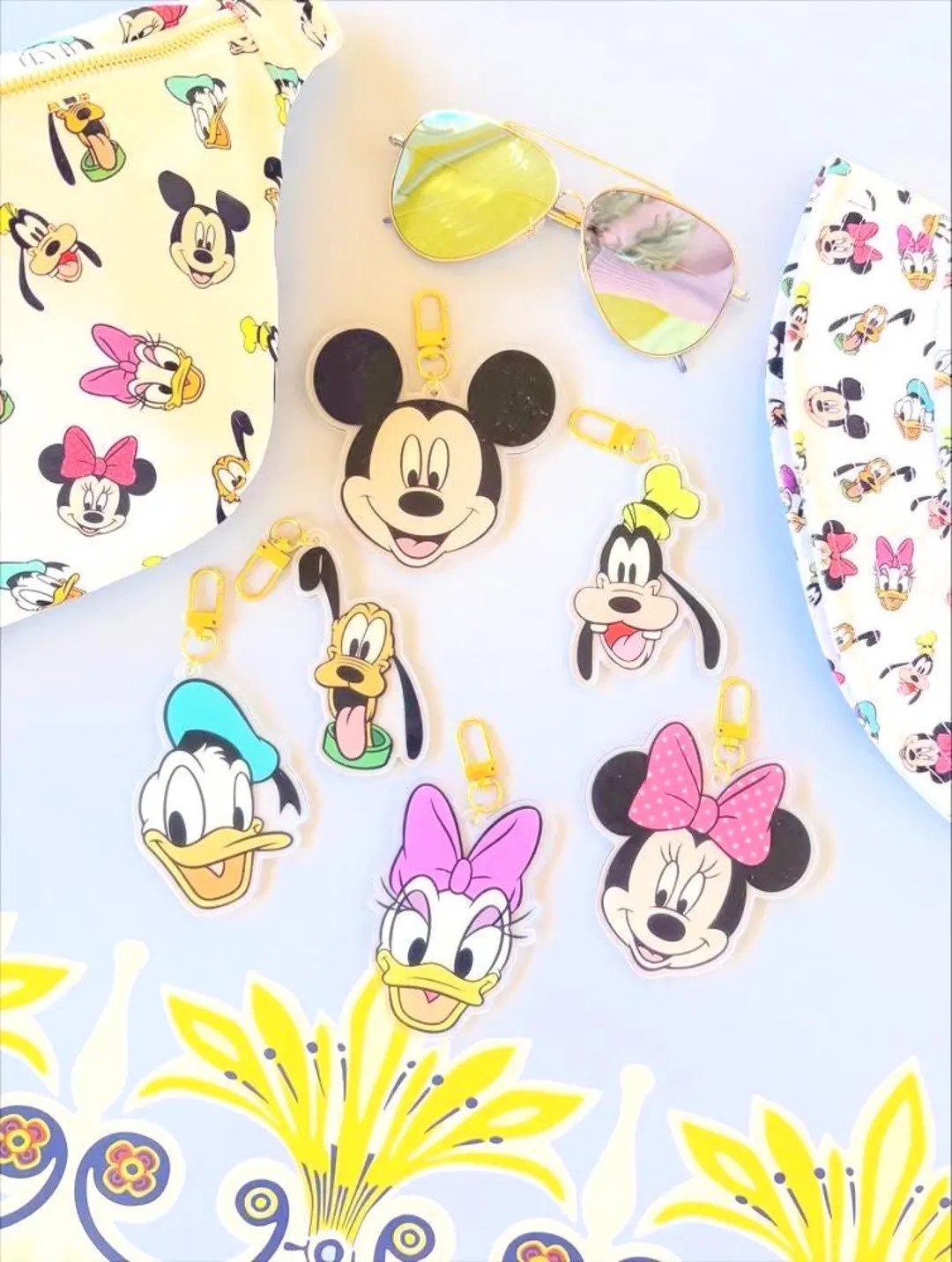 Jumbo Mickey Friends Keychain | Minnie Keychain | Disney Keychain | Disney Bag Charm | Disneyland... | Etsy (US)