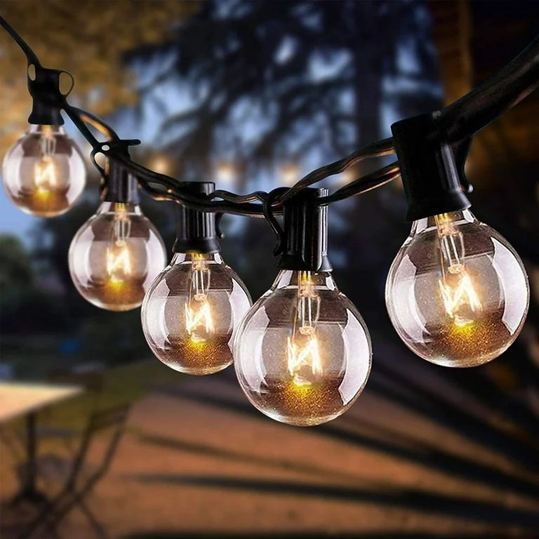 50Ft G40 Globe String Lights, Outdoor String Lights with 50 Shatterproof Bulbs (4 Spare), Clear G... | Walmart (US)