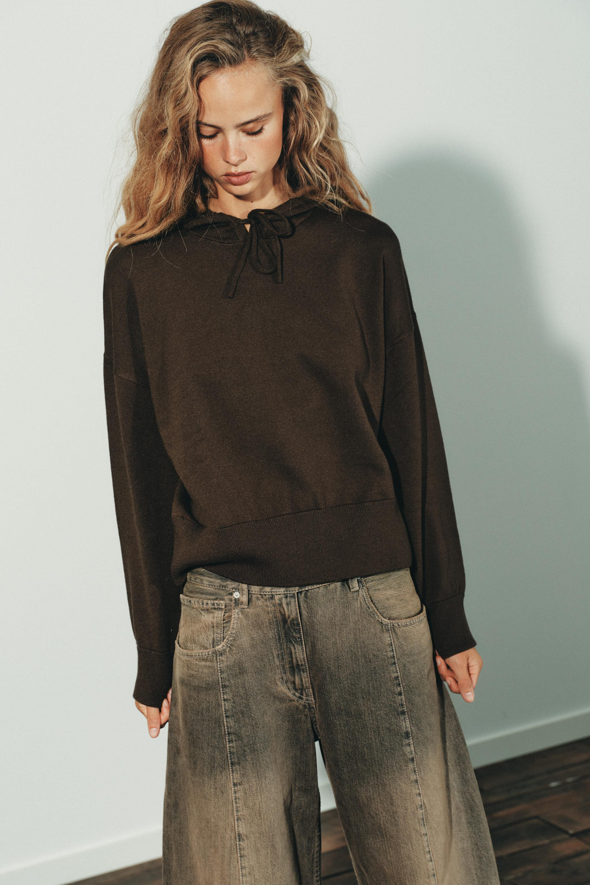 KNIT HOODIE | Zara UK