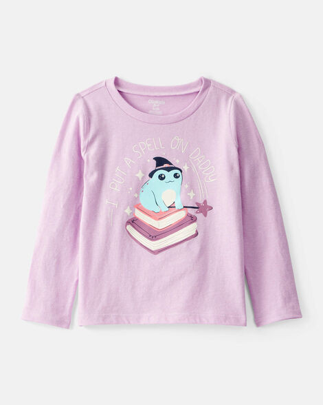 Toddler Girl I Put A Spell On Daddy Long-Sleeve Graphic Tee - Purple | Carter's Inc