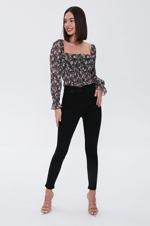 Floral Print Smocked Top | Forever 21 (US)