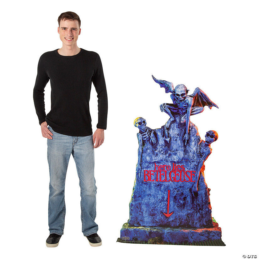 35 1/4" x 54" Beetlejuice™ Tombstone Cardboard Cutout Stand-Up | Oriental Trading Company