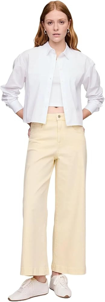 Gap Women's Wide Leg Cropped Jeans | Amazon (US)