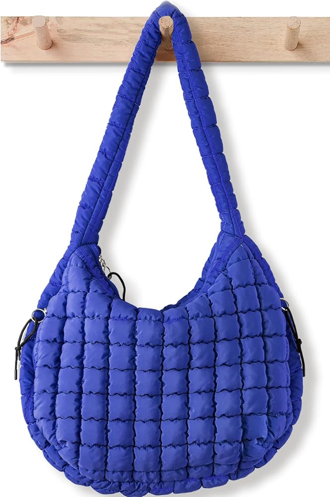 Puffer Tote Bag for Women Large Quilted Tote Bag Quilted Carryall Bag Soft Puffy Crossbody Bag Ho... | Amazon (US)