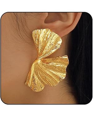 Large Gold Chunky Earrings for Women Big Gold Statement Earrings for Women Silver Chunky Jewelry ... | Amazon (US)