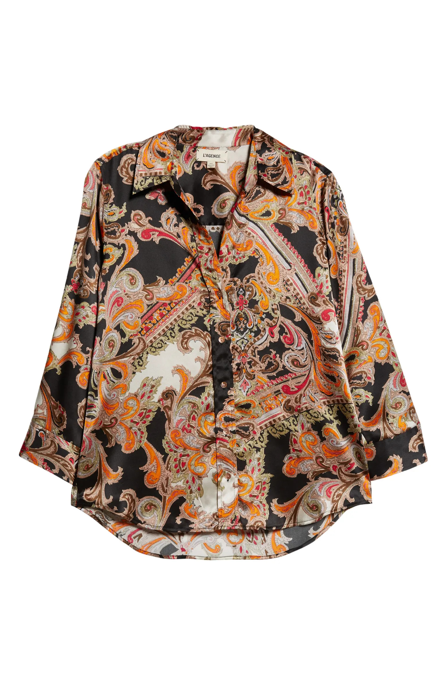 Dani Print Silk Button-Up Shirt | Nordstrom