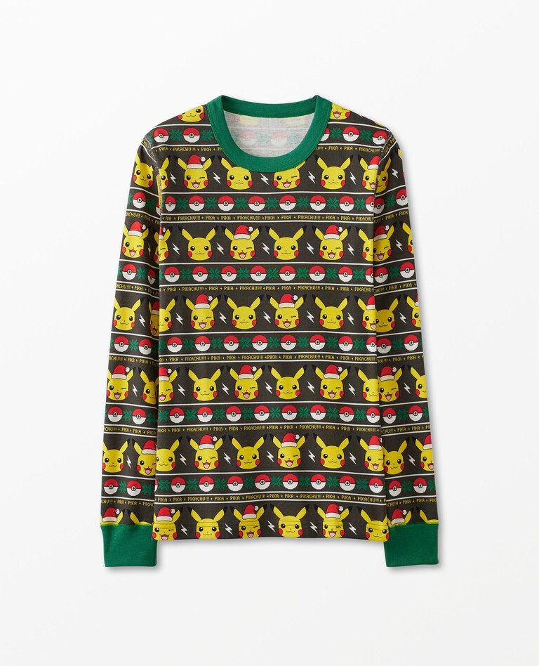 Adult Pokémon Holiday Long John Pajama Top | Hanna Andersson