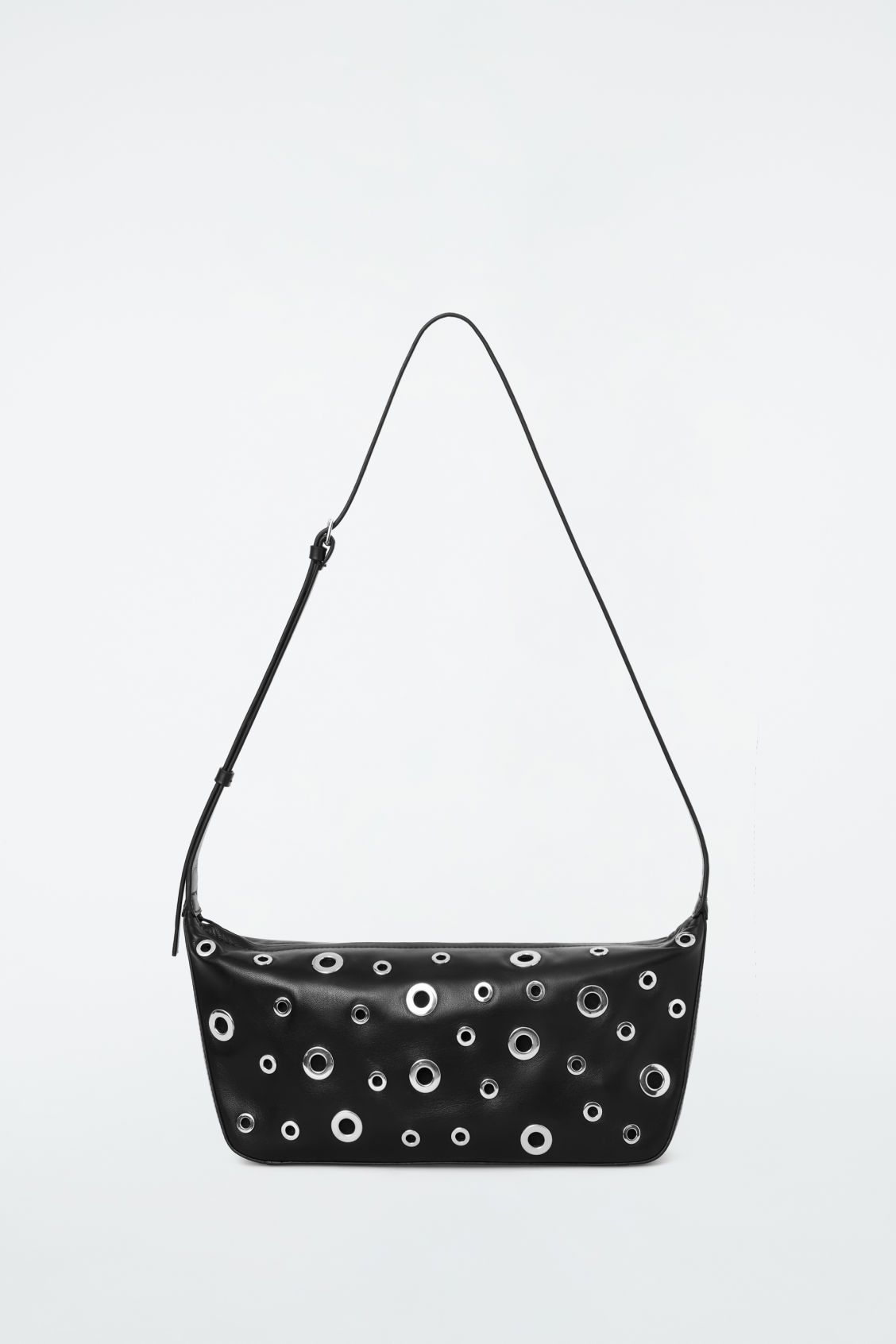 VALLEY EYELET SHOULDER BAG - LEATHER - BLACK - COS | COS UK