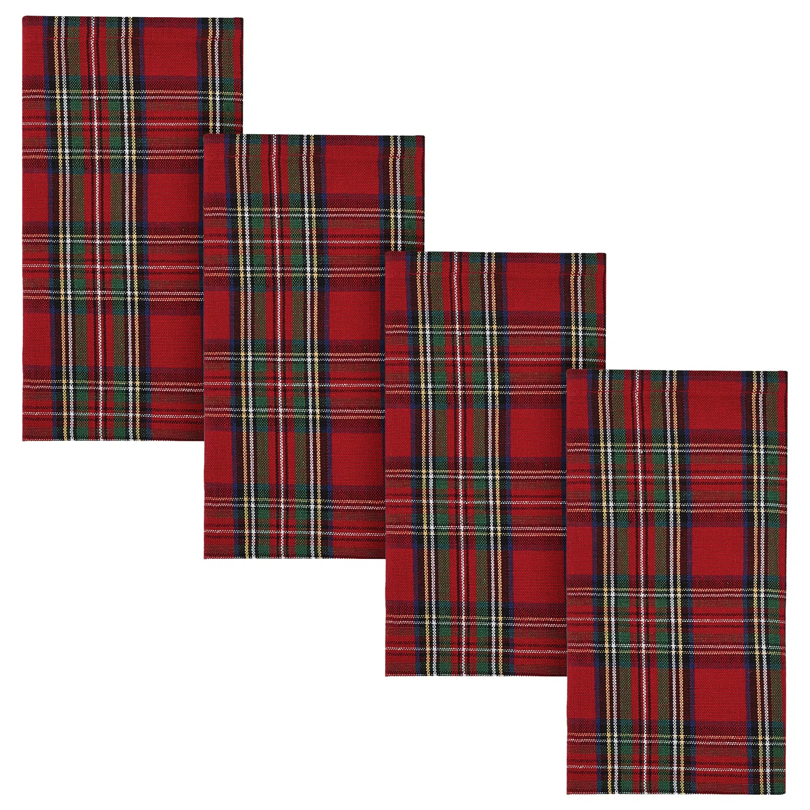 Charlton Home®  Red Regal Tartan Napkin Set of 4 | Wayfair | Wayfair North America