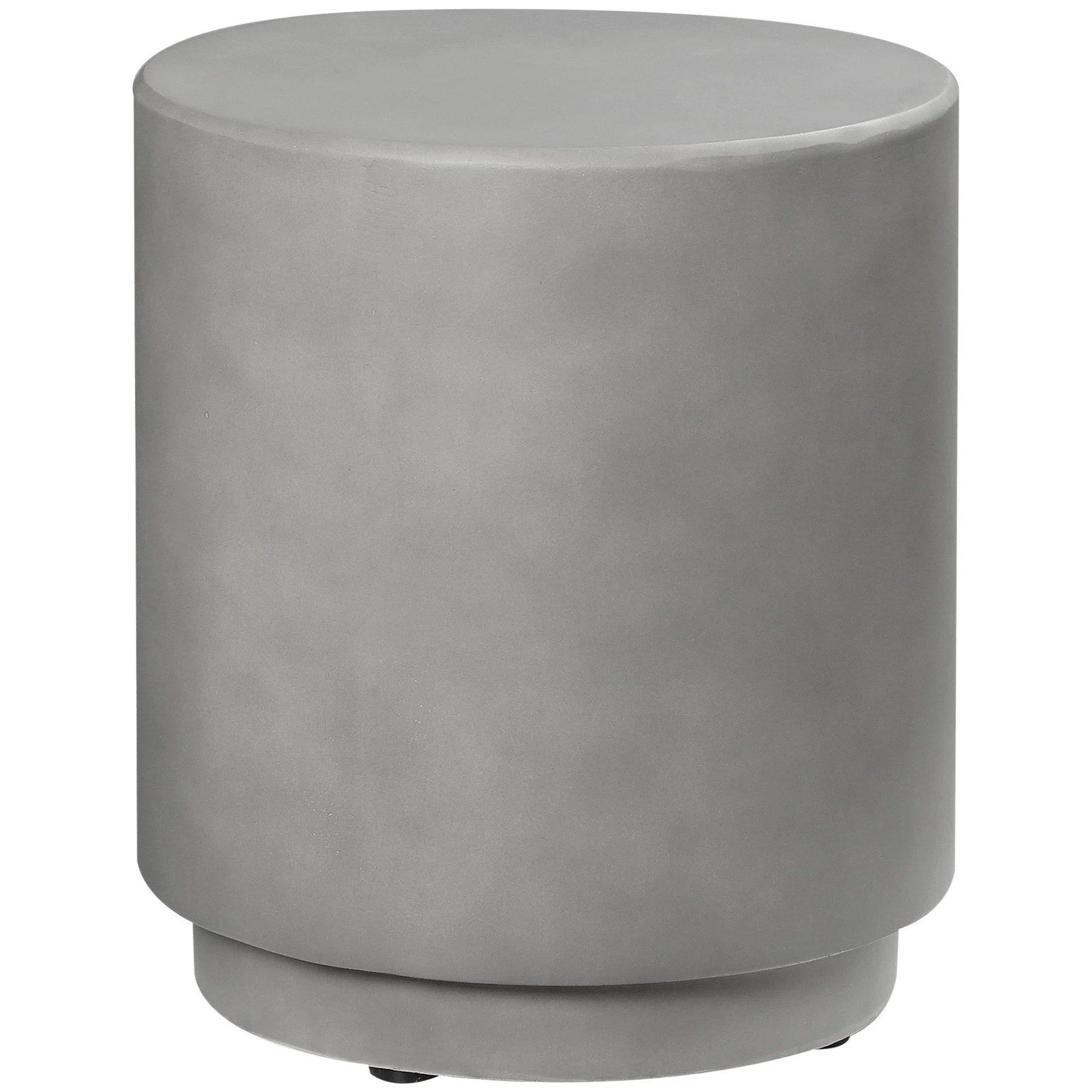 17" Concrete Side Table for Indoor and Outdoor Light Grey | Wayfair North America