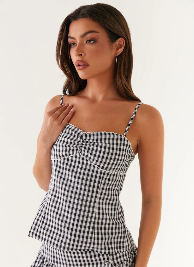 Bellamy Top - Black Gingham | Peppermayo (Global)