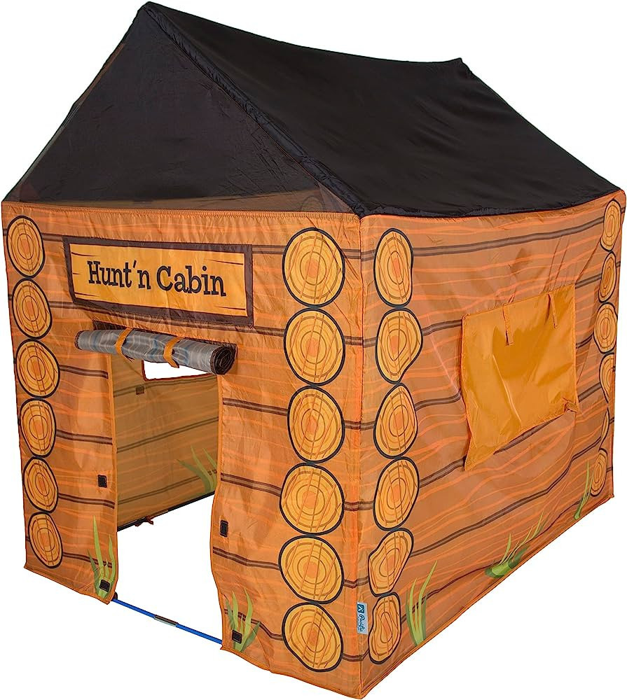 Pacific Play Tents 61804 Kids Hunt'n Cabin Tent Playhouse, 48" x 38" x 48", Brown | Amazon (US)