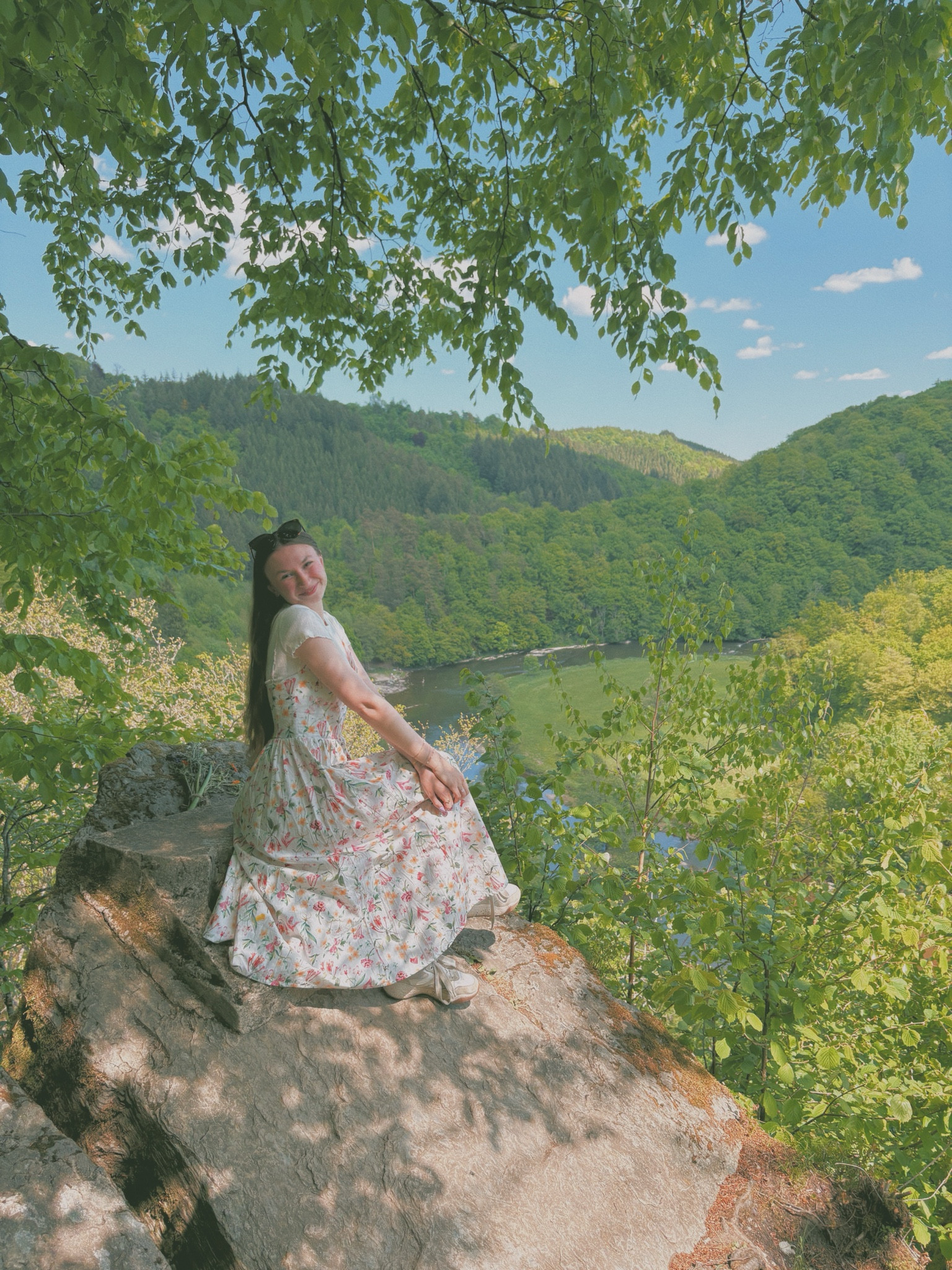 Long floral dress
White top
White sneakers
Tortoise sunglasses

Cottagecore style
Cottagecore outfit 
Summer outfit
Summer outfit inspo

#LTKFindsUnder50 #LTKSaleAlert #LTKSeasonal