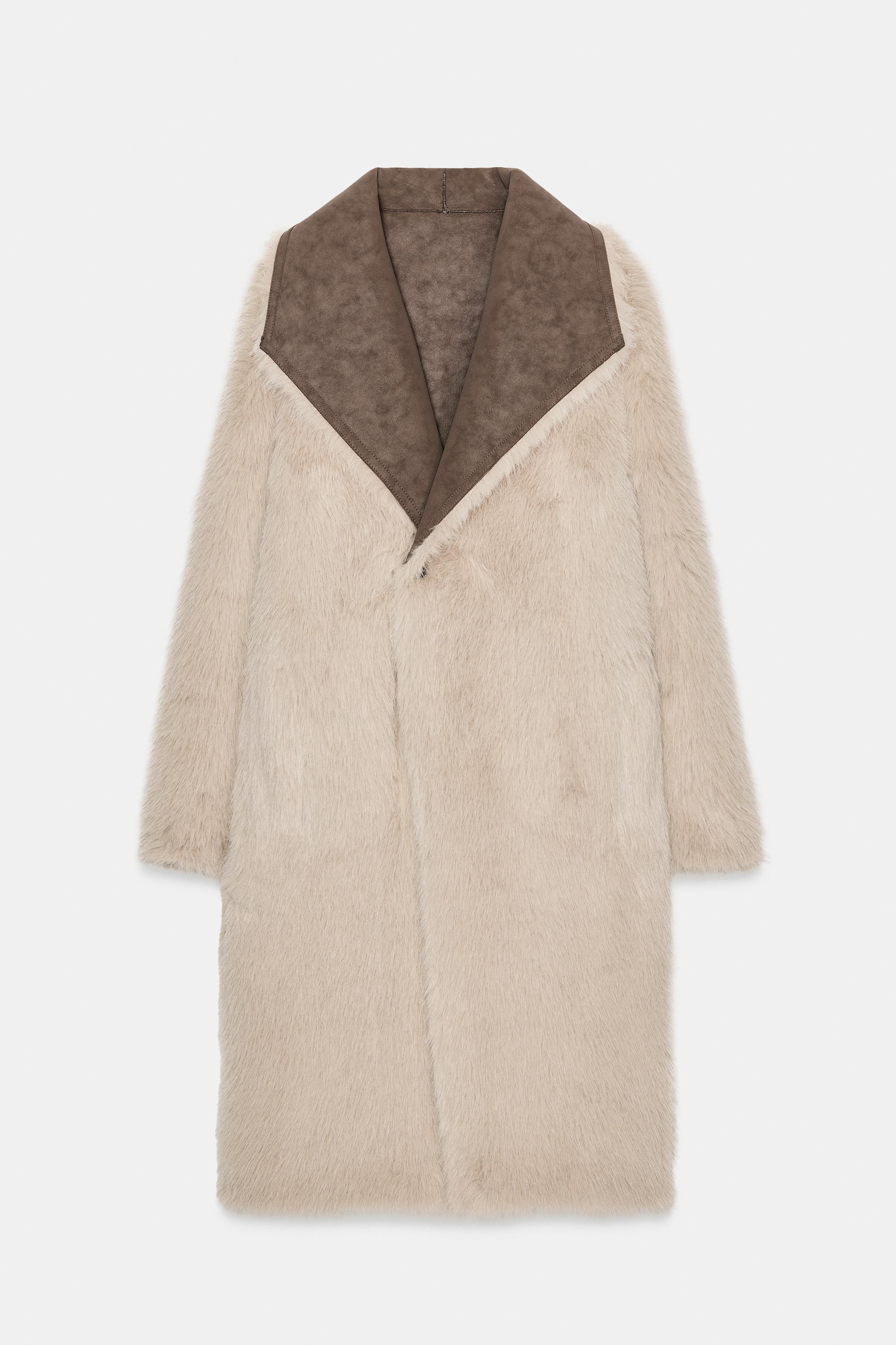 REVERSIBLE FAUX FUR DOUBLE-FACED COAT | Zara US