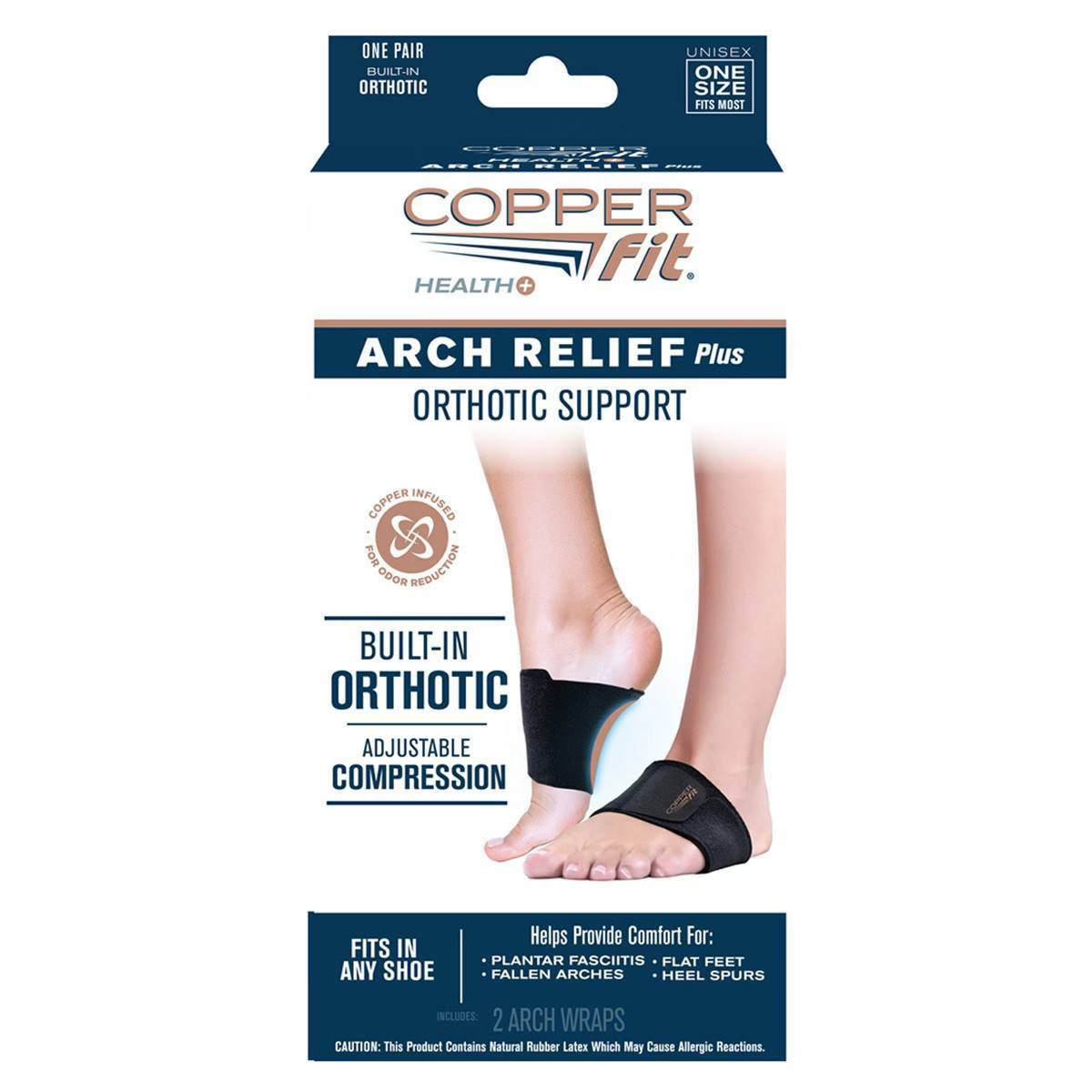 Copper Fit Arch Relief Plus with Orthotic Support - Black | Target