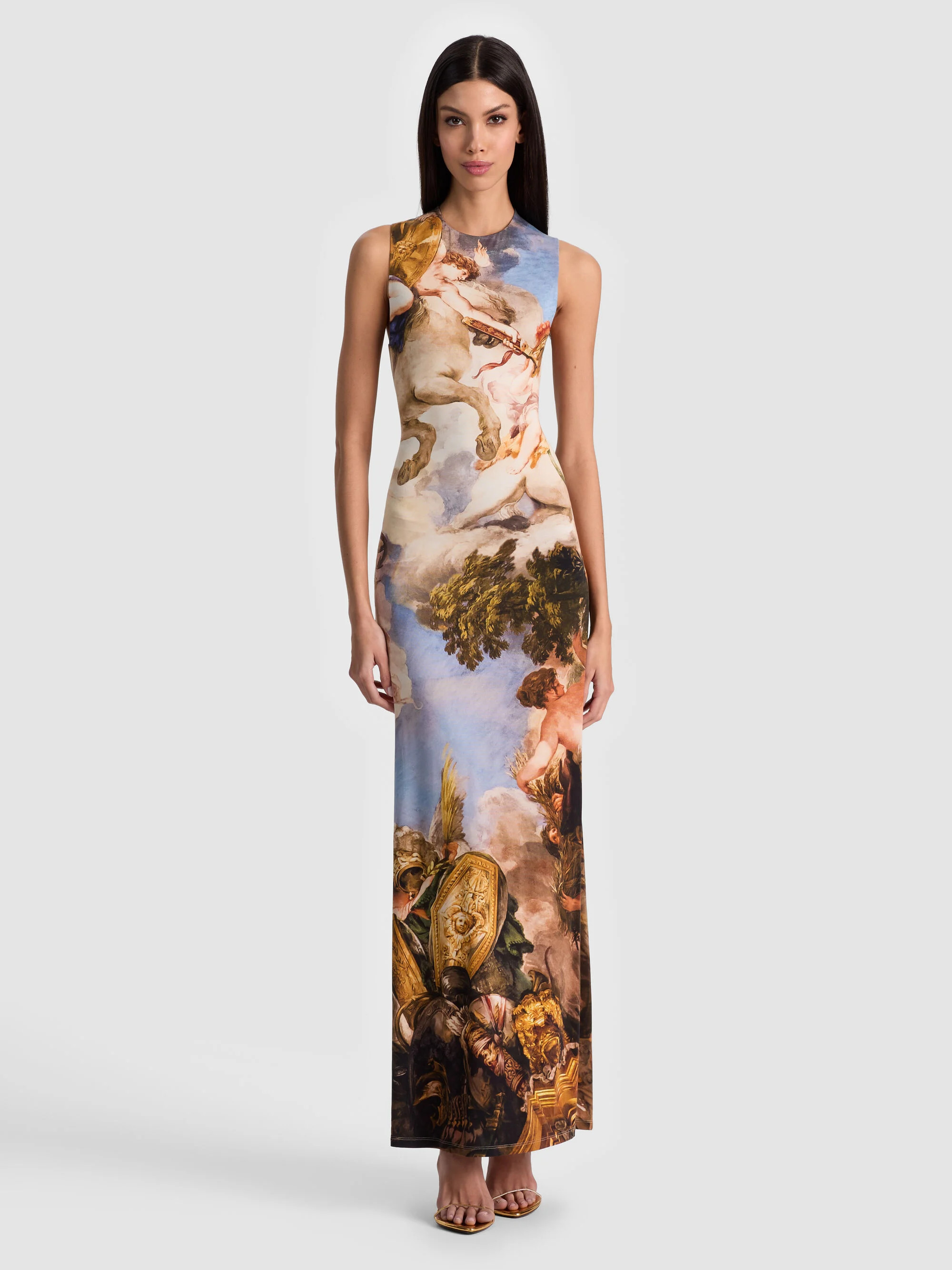 DELORA OPEN BACK MAXI DRESS | Alice + Olivia