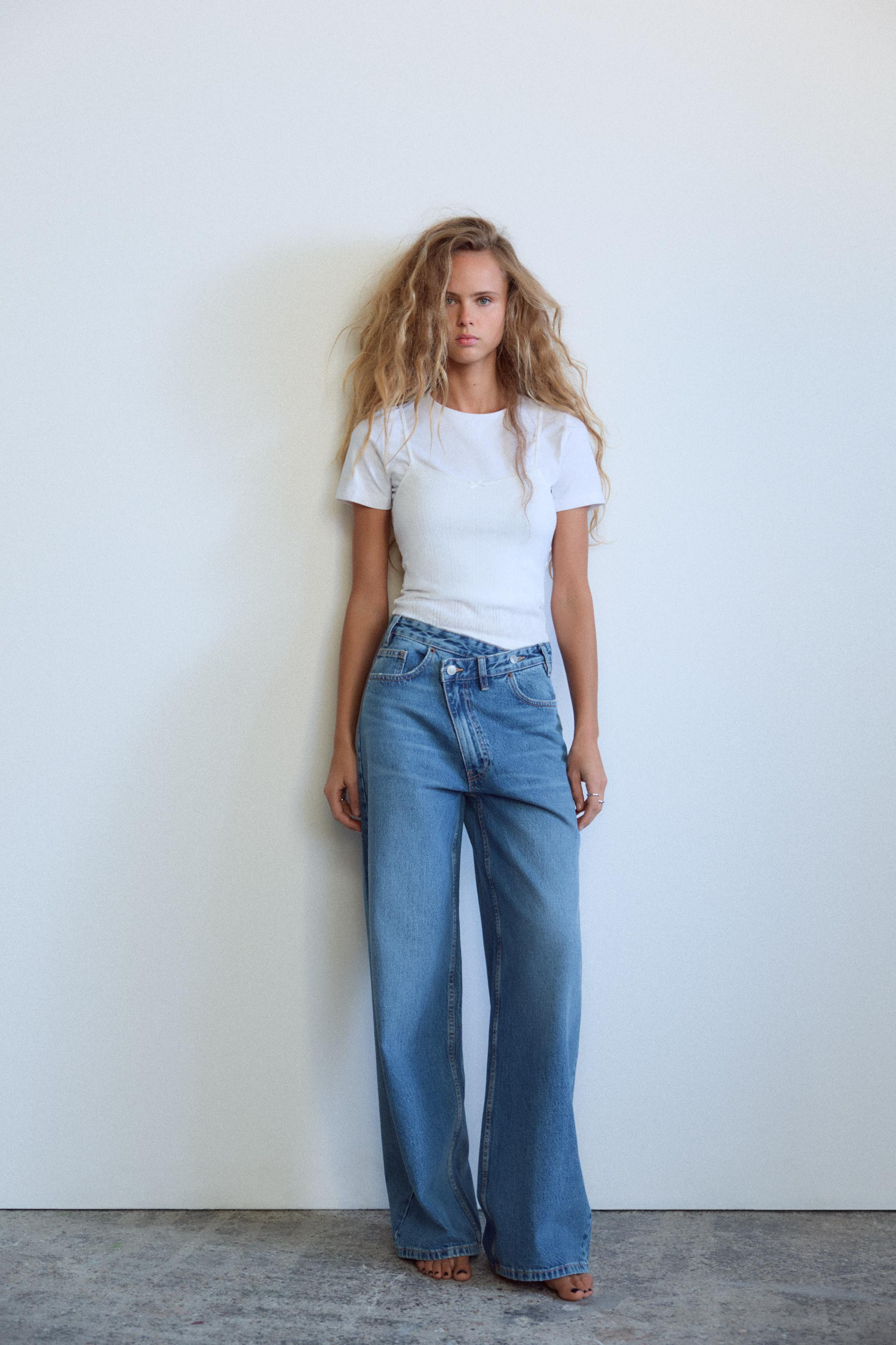 TRF HIGH-WAISTED WIDE LEG JEANS | Zara US