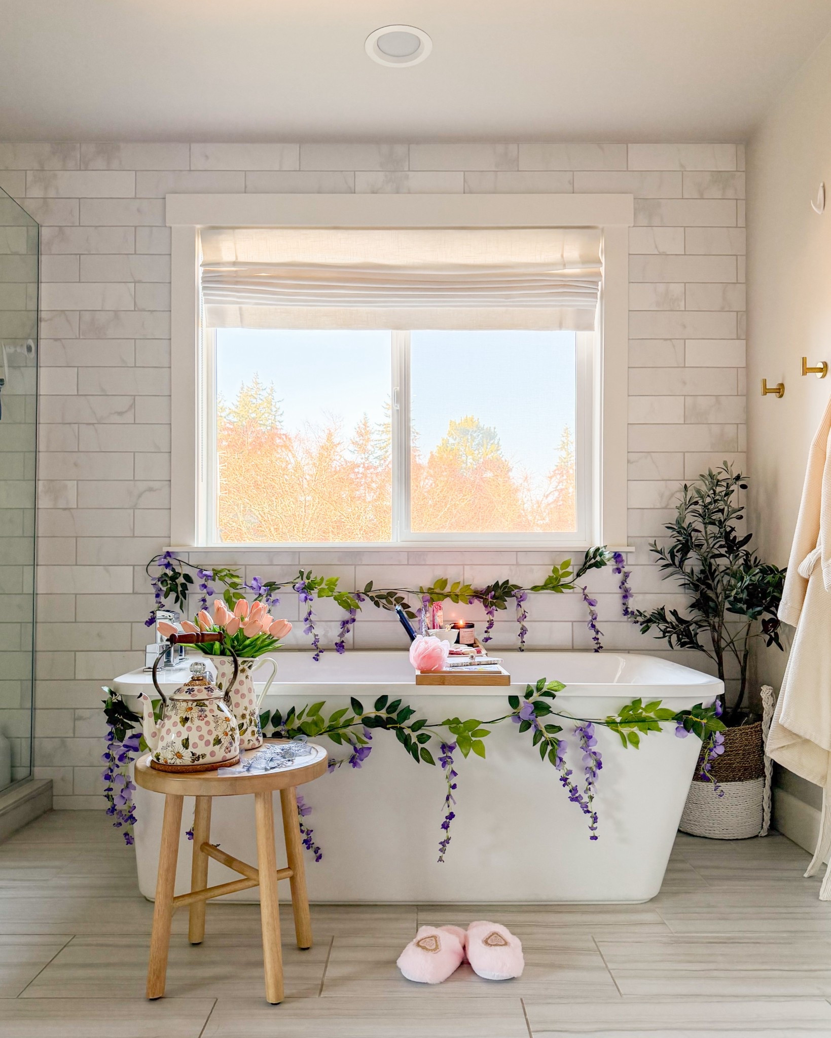 Bridgerton bath!

Tulips, Mackenzie childs pitcher amd tea kettle, bathtub tray, tea sets, cuos and saucer, pens, candle, face mask, spoon set, lace gloves 

#LTKselfcare #LTKHome #LTKSeasonal