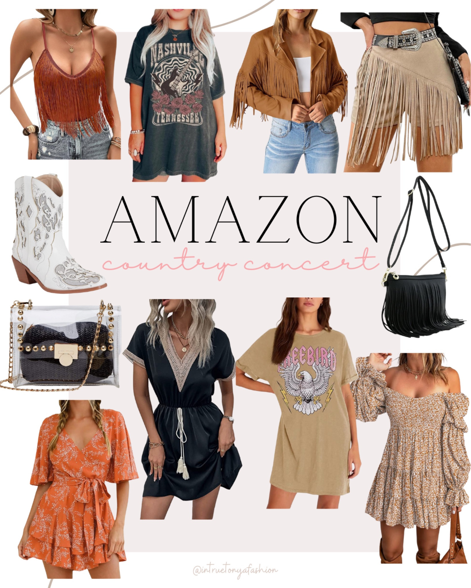 Country concert outfits from amazon
// #ltkfindsunder100 #ltksalealert summer concert outfit, festival outfit, western outfit, western boots, 
Spring outfits 2024, spring outfit ideas, Amazon outfit ideas, casual outfit ideas, spring outfit inspo, casual fashion, amazon summer fashion, amazon casual outfit, cute casual outfit, outfit inspo, outfits amazon, outfit ideas, amazon shoes, Amazon bag, purse, size 4-6, casual summer outfits, casual outfit ideas everyday, summer fashion

#LTKstyletip #LTKFestival #LTKfindsunder50