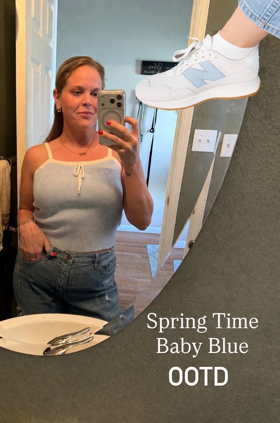 Baby blue y2k spring outfit 🤍
Love this knit tank top & it matches my new balance sneaks SO well!
- love the sneakers for summer walks down the shore.. soo comfy!
Paired with the cutest straight leg high waisted distressed denim jeans for under $40 on Amazon!
- found such a cute $5 Amazon dupe

#LTKWomens #LTKspring #LTKstyle #LTKFinds #LTKGirls #springtrends #Under40 #springoutfits #datenightoutfits #outfitinspo #springstyle

#LTKootd #LTKSeasonal #LTKMidsize
