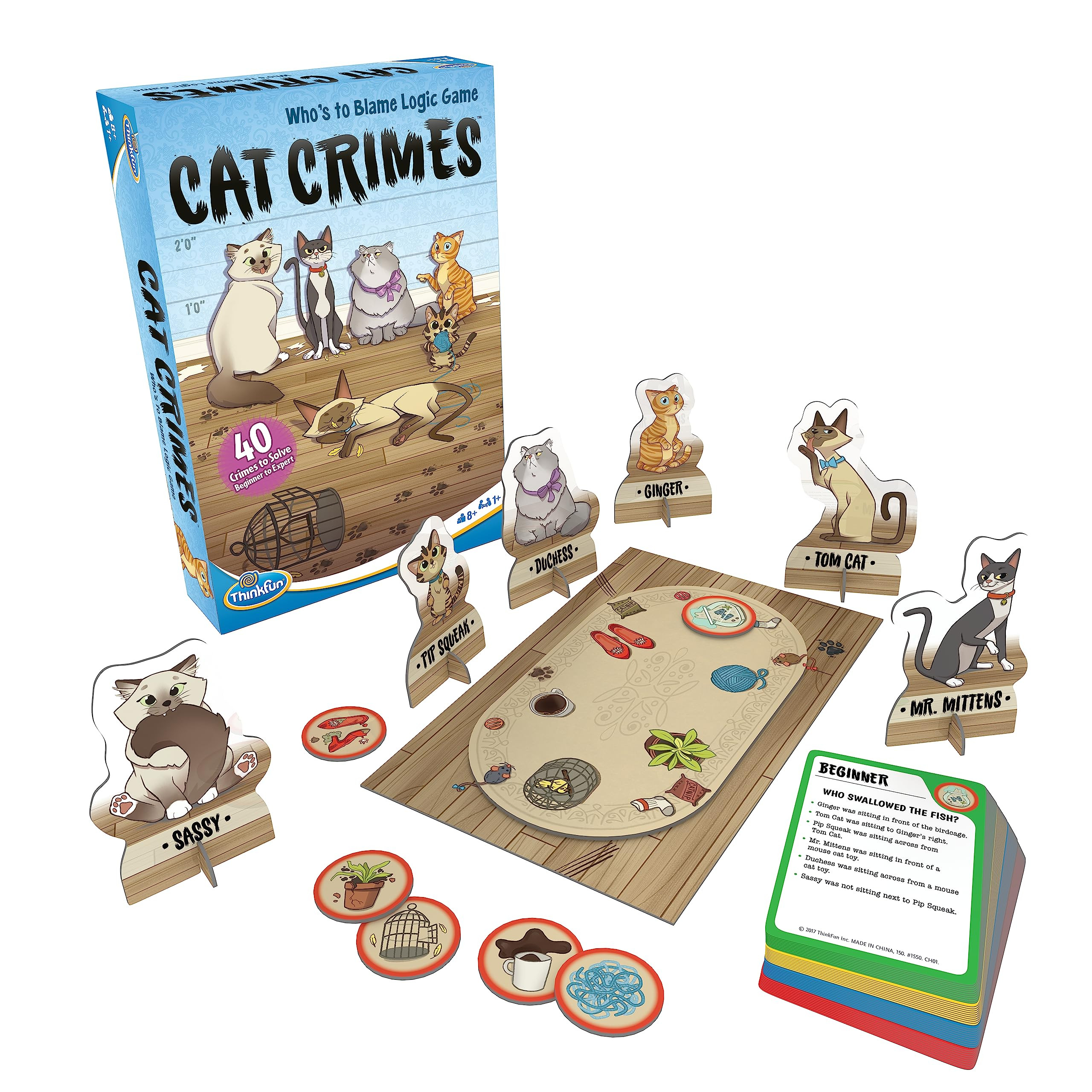 ThinkFun Cat Crimes Brain Game and Brainteaser, for Boys and Girls,1 player, Age 8 and Up - A Sma... | Amazon (US)