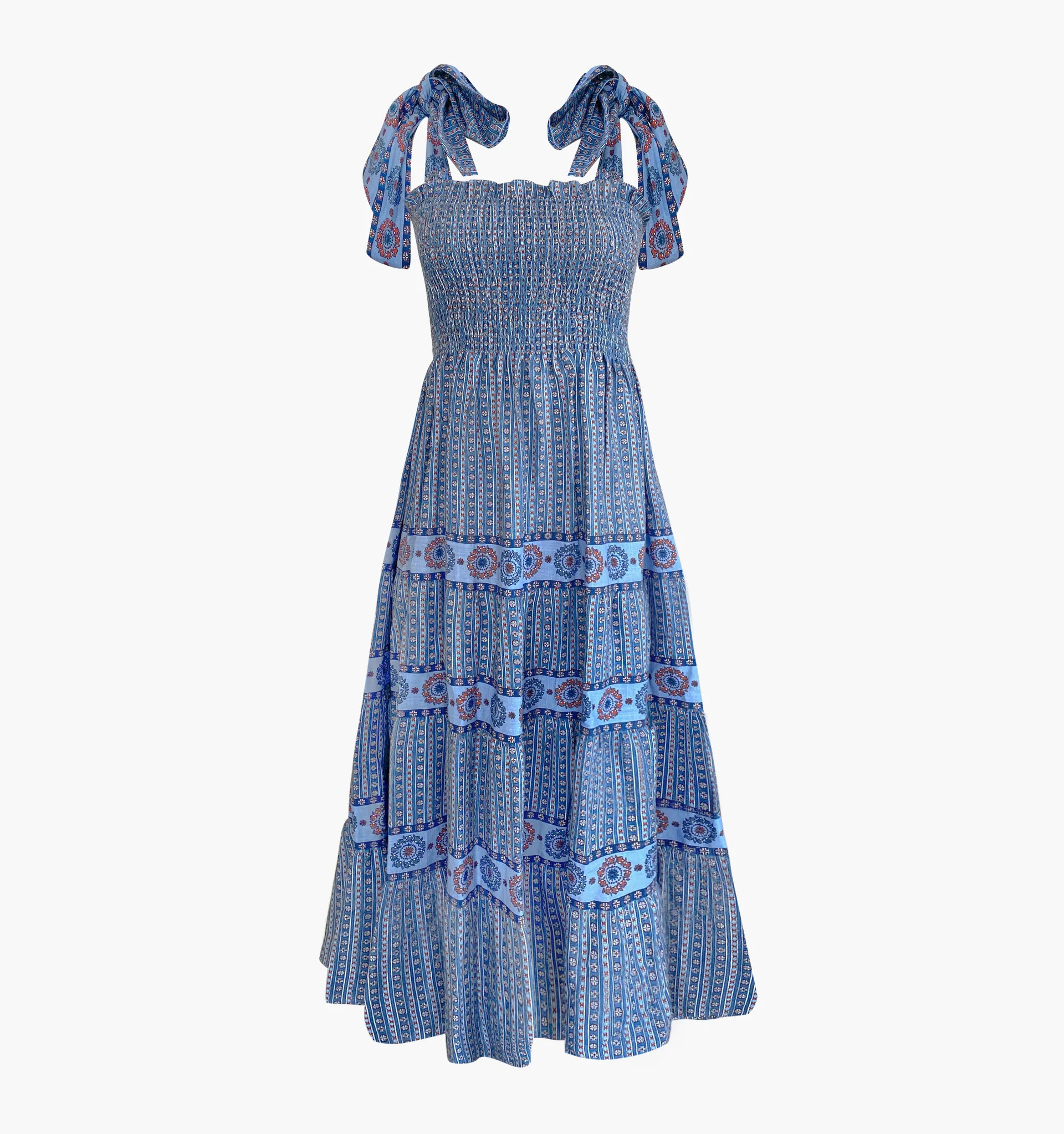 The Ribbon Ellie Nap Dress - Ticking Geo Stripe | Hill House Home