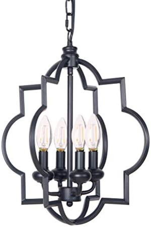 Homenovo Lighting Foyer Lantern 4-Light Chandelier, Industrial Style Lighting for Entryway, Hallw... | Amazon (US)