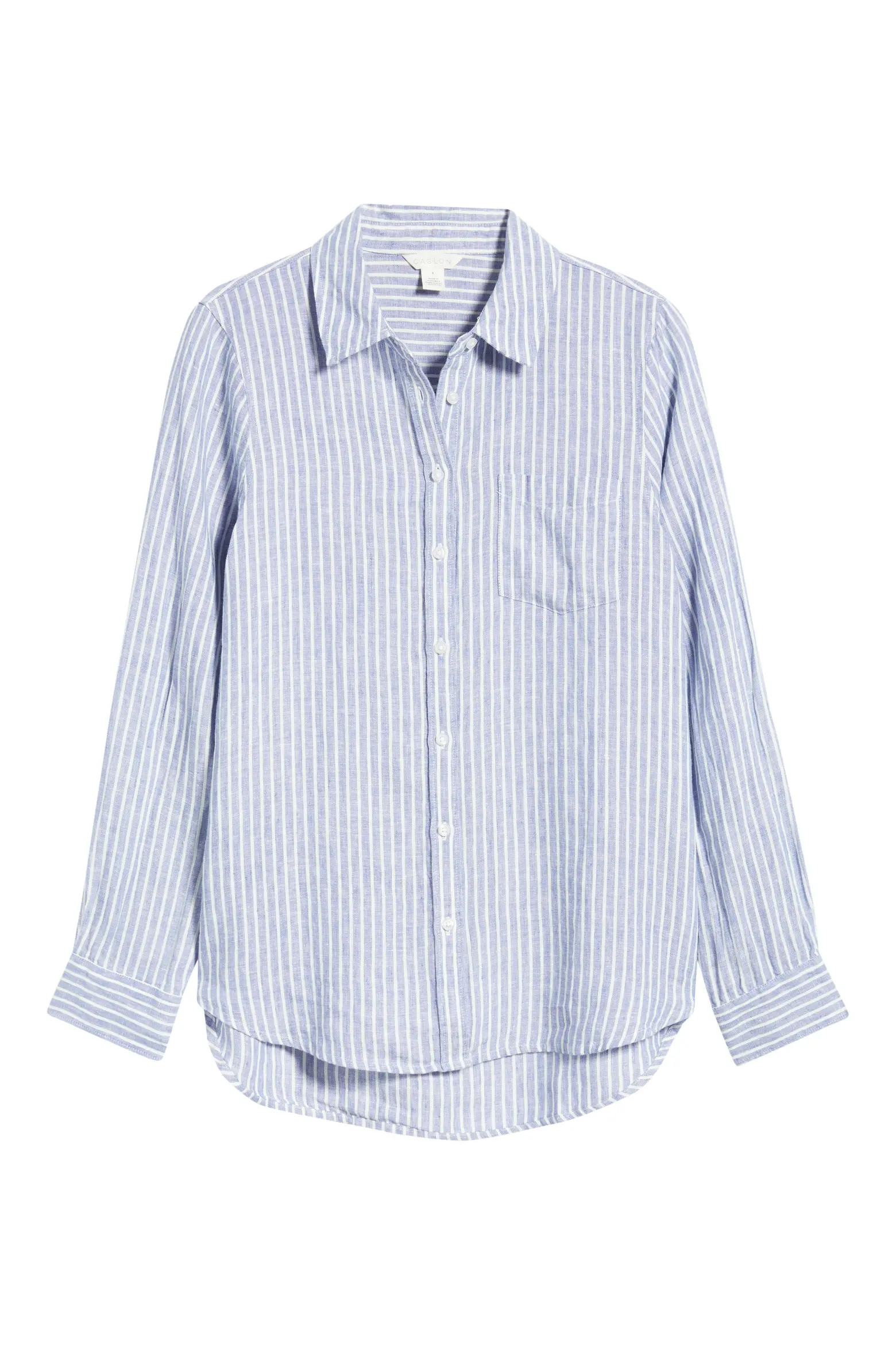 Casual Linen Button-Up Shirt (Women) | Nordstrom | Nordstrom