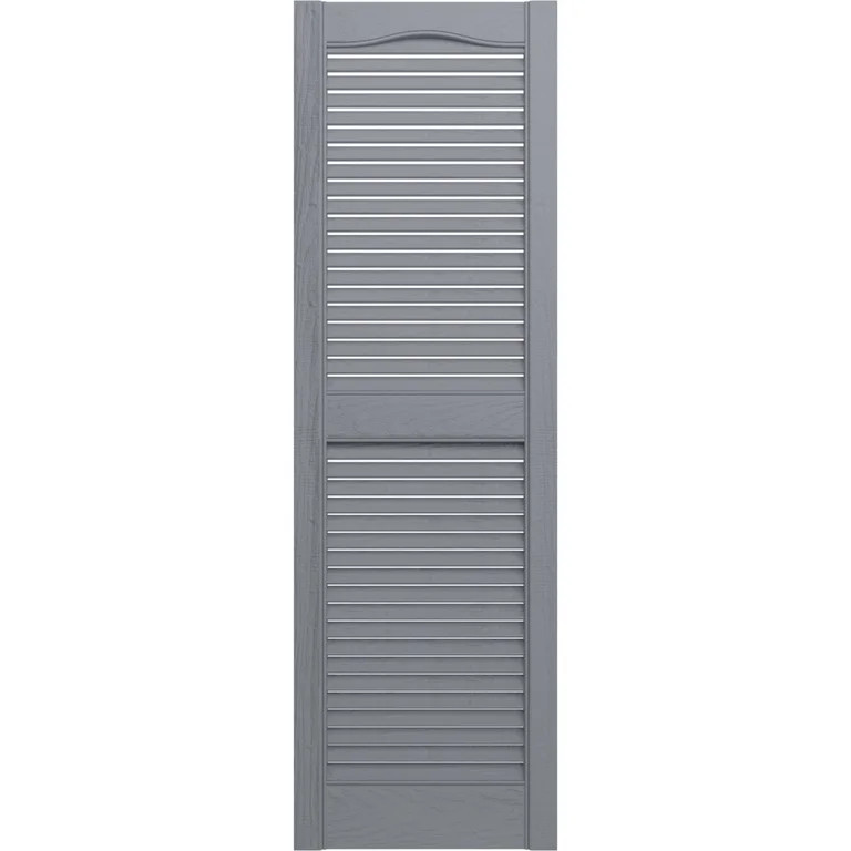 14.5 in. W x 72 in. H Builders Edge, Standard Cathedral Top Center Mullion, Open Louver Shutters,... | Walmart (US)