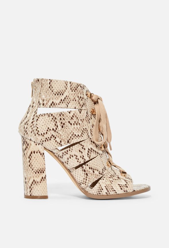 Zola Lace up Heeled Bootie | JustFab