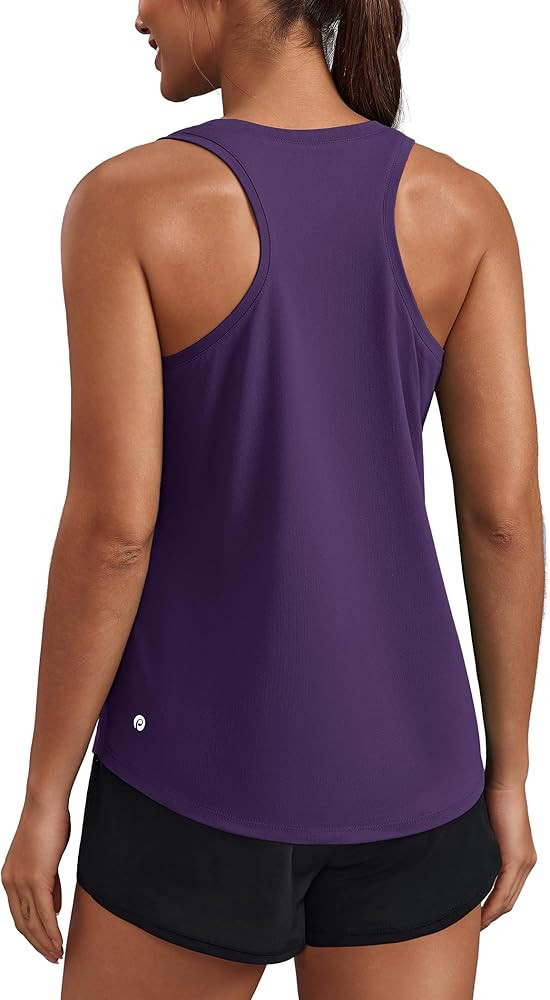 PINSPARK Soft Workout Tank Tops for Women UPF 50+ U Neck Athletic Shirts Quick Dry Racerback Yoga... | Amazon (US)