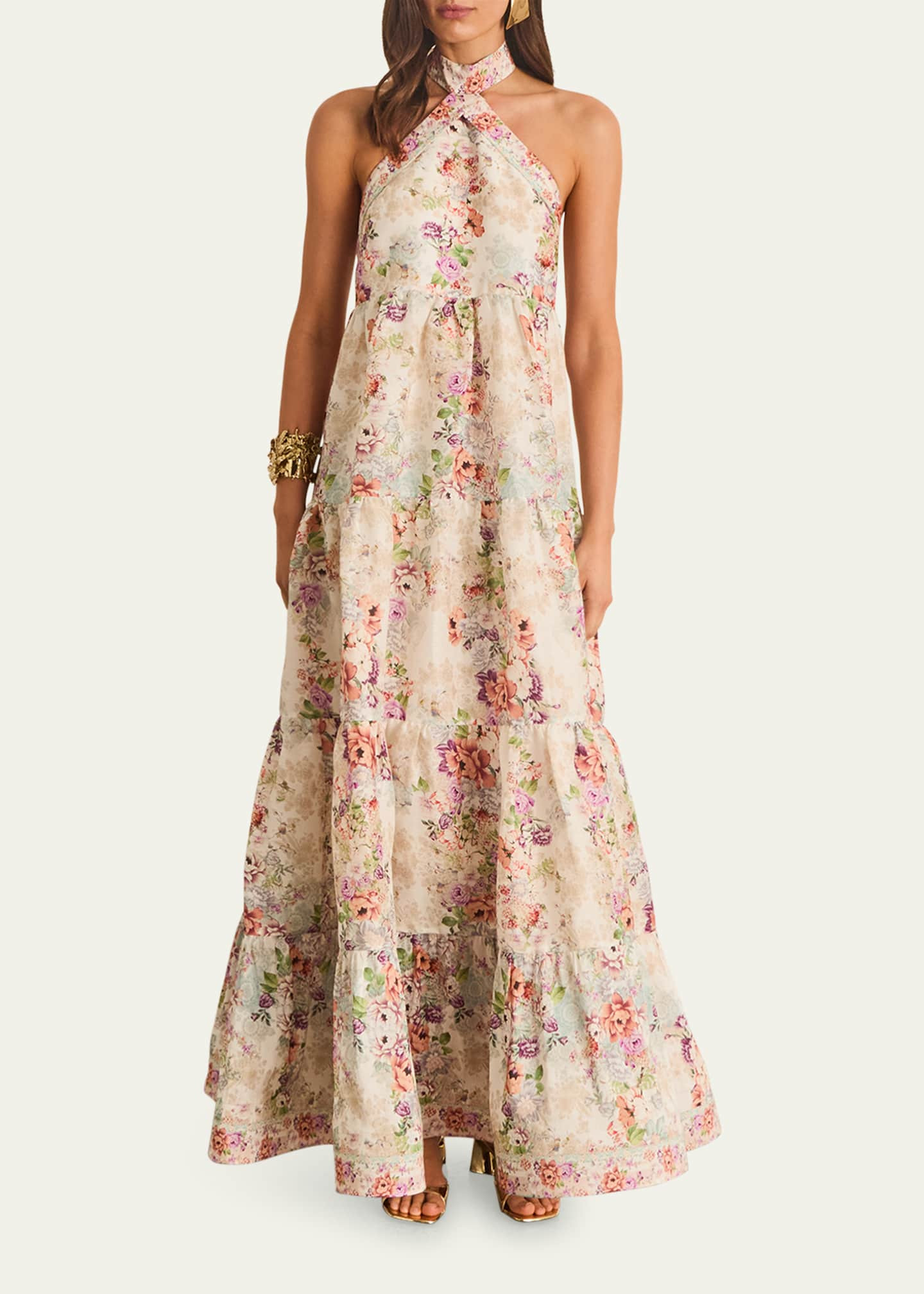 Aqua Blu Australia Evelyn Backless Halter Maxi Dress | Bergdorf Goodman