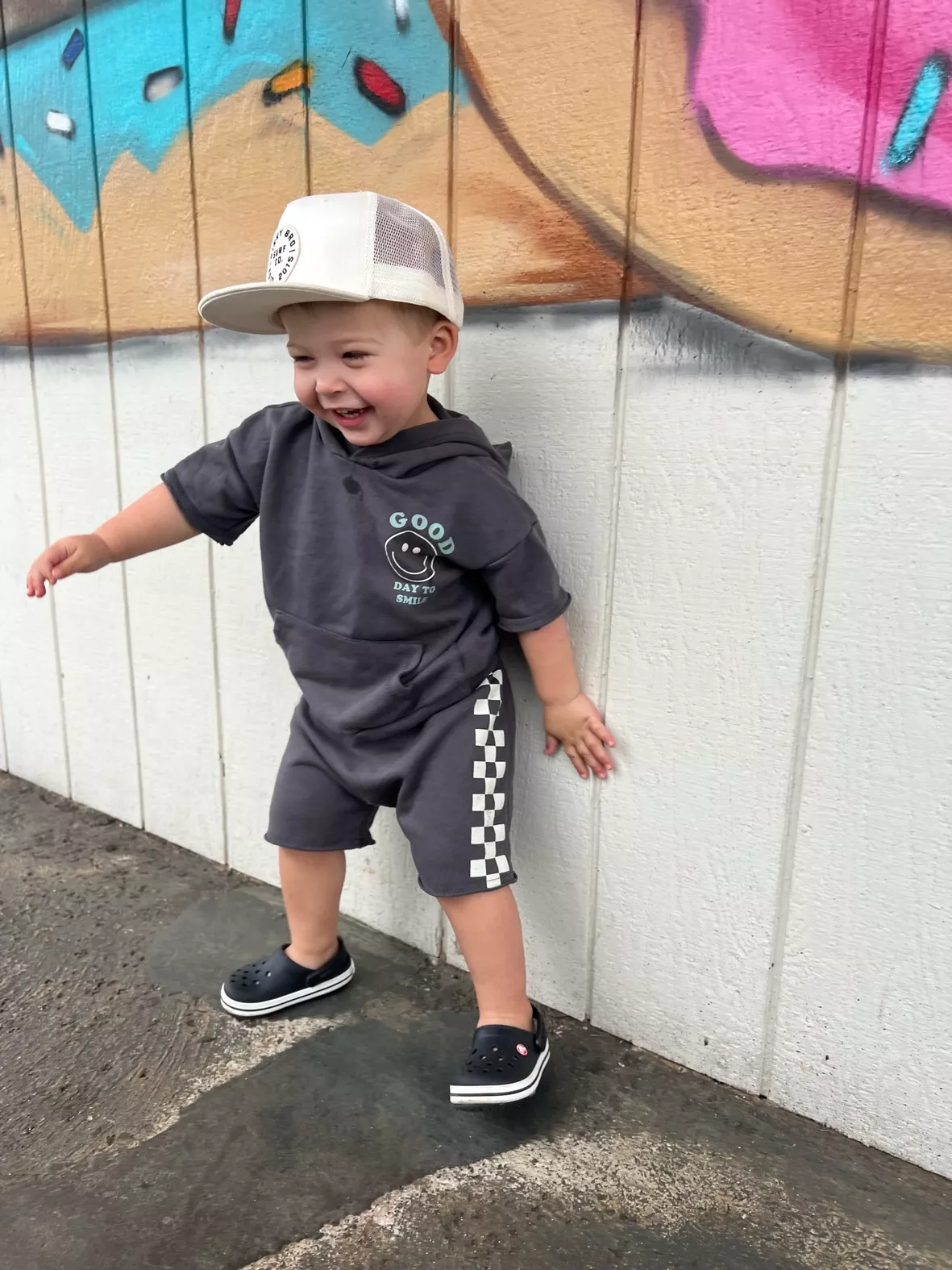 Grayson Mini Toddler Boys' French Terry Lightning Bolt Shorts - Off-white :  Target