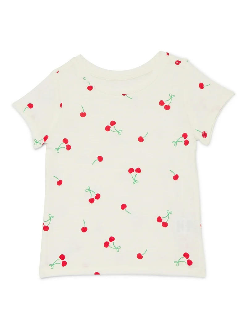 Wonder Nation Toddler Girls Tee with Short Sleeves, Sizes 18M-5T | Walmart (US)