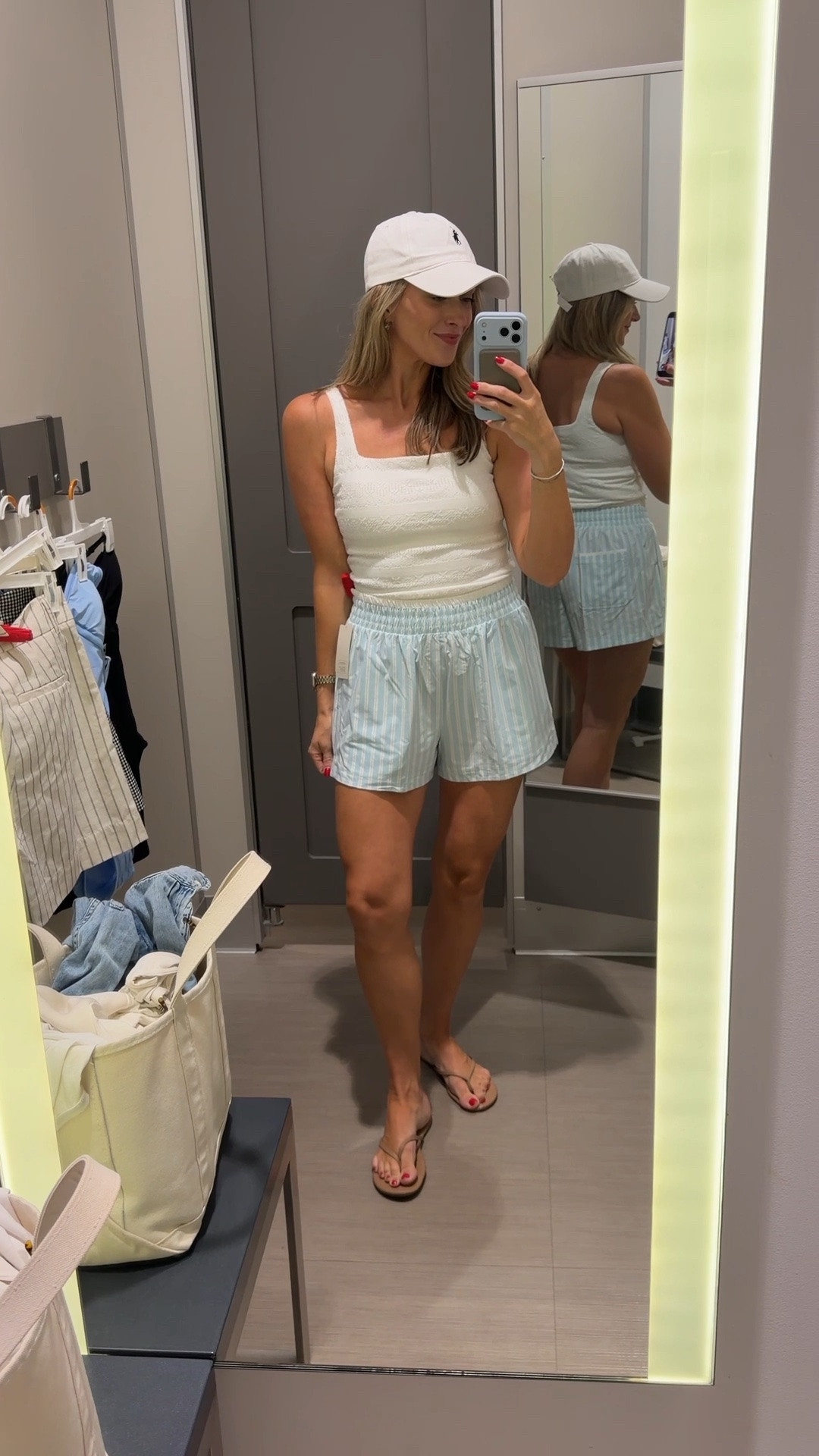 Already have the green in these shorts so I had to pick up the blue too! Sized up to medium for this fit. The top isn’t online yet but it’s an active eyelet top!!!
