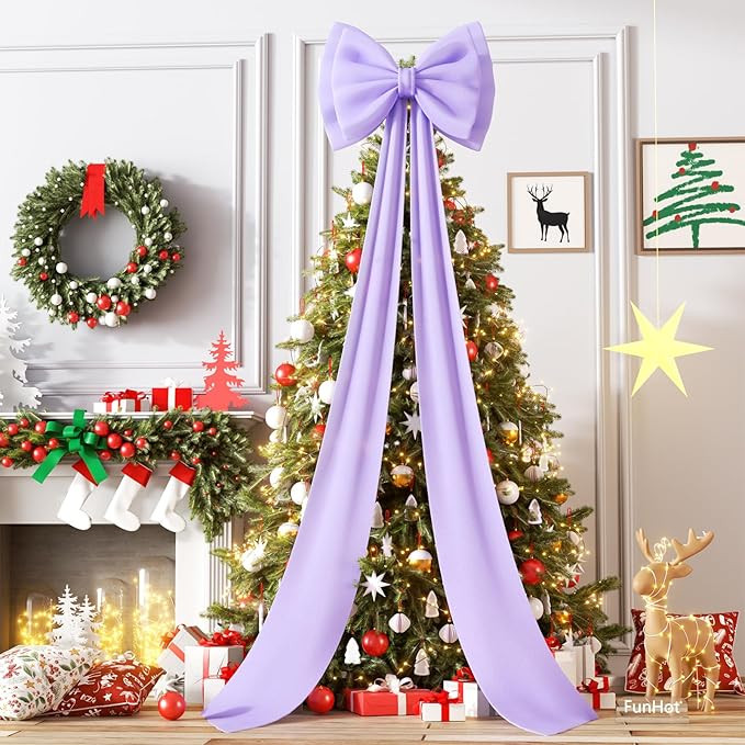Giant Bow Decoration,78x18 Inch Purple Big Bows Giant Ribbon Tie for Backdrop Wedding Baby Shower... | Amazon (US)