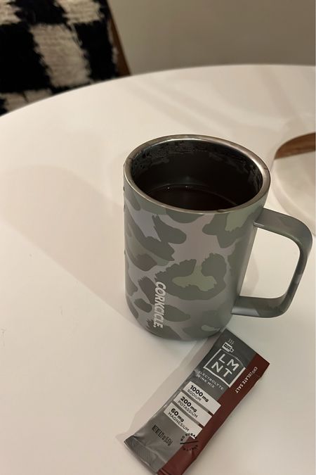 Afternoon pick me up🤎 LMNT chocolate salt (like a salty hot cocoa!) in my corkcicle mug. This mug keeps drinks hot for 3 hours and comes in a two pack for $39. 



#LTKHoliday #LTKGiftGuide