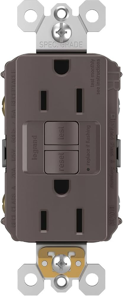 Legrand radiant 15 Amp Tamper Resistant GFCI Duplex Outlet Brown 1 Pack | Amazon (US)