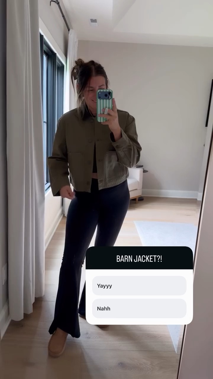 Barn jacket is a surprising Yayy for me // love the olive green but also comes in cream