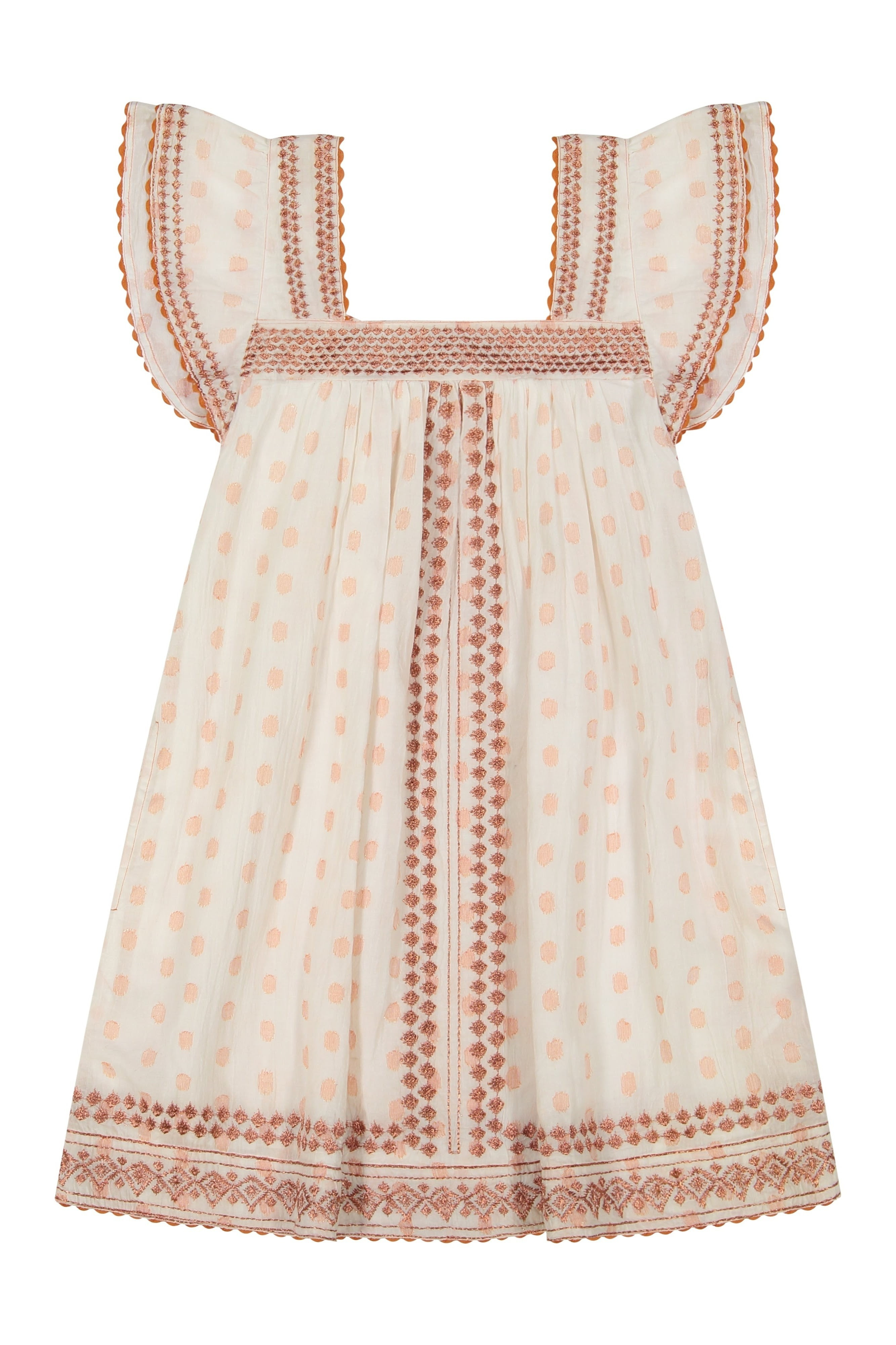 Mini Sandrine  Women's Dress Copper Dobby | Modatrova