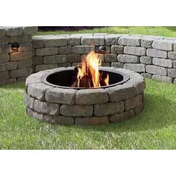 43.5-in x 12.5-in Tan/Brown Concrete Fire Pit Kit | Lowe's