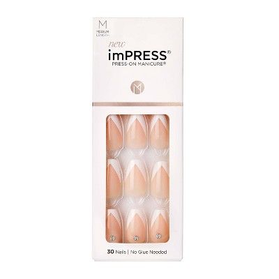 Kiss imPRESS Press-On Manicure False Nails - So French - 30ct | Target