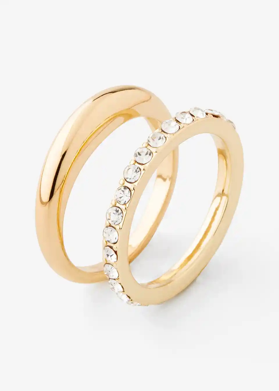 Ringe veredelt mit Glaskristallsteinen (2er Pack) | Bonprix DE