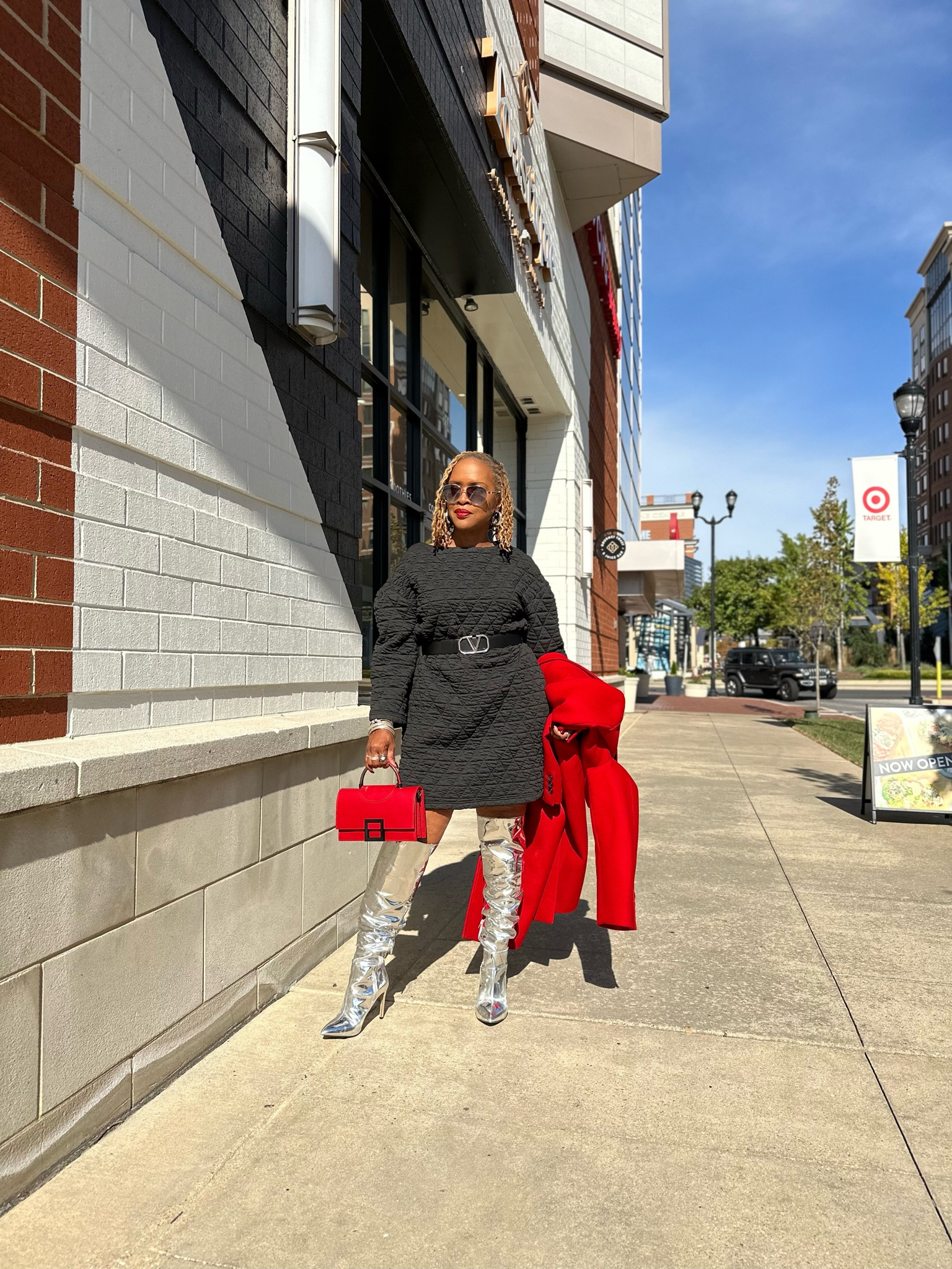  Black quilted dress with pockets

#LTKStyleTip #LTKMidsize #LTKOver40