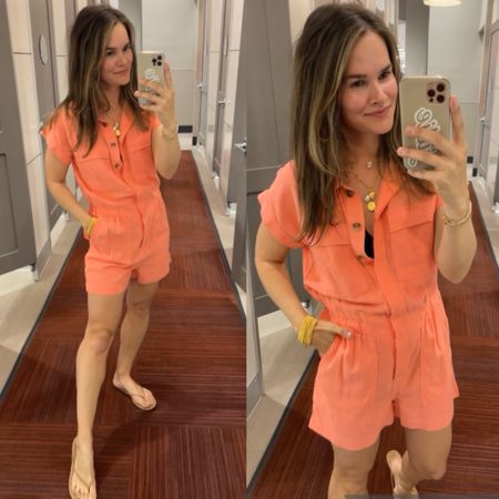 Like and comment “CUTE ROMPER” to have links sent directly to your messages. Cutest summery romper from target. Love the colors, fit and material perfect for summer. Giving me Abercombie vibes. I will say I’m in my normal size and needed to go down- it runs big 💕
.
#target #targetstyle #targetfashion #targetfinds #jumpsuit #teacherstyle #teacheroutfit #romper #summeroutfit #resortwear #summerstyle 

#LTKstyletip #LTKfindsunder50 #LTKsalealert