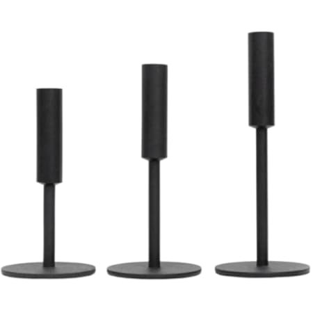 Amazon.com: Stonebriar SB-6282A2 5" Black Cast Iron Metal Taper Candle Holder Set, Set of 2 : Everyt | Amazon (US)