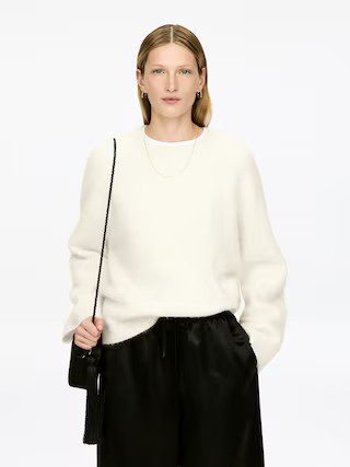 Alpaca-Wool Blend Jumper – Off White – Women – ARKET GB | Arket UK