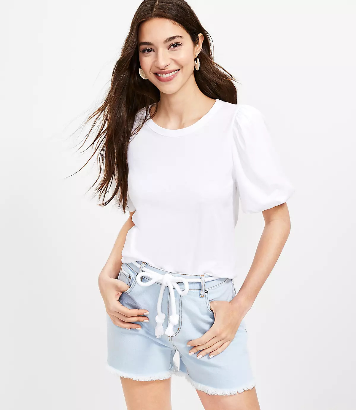 Bubble Sleeve Tee | LOFT | LOFT